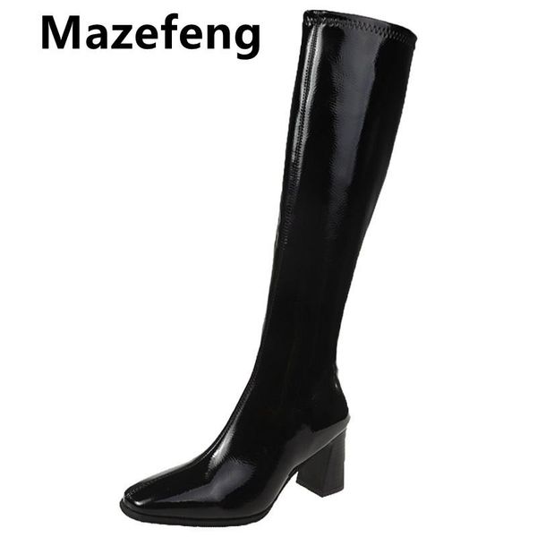 boots mazefeng women's over knee patent leatherette pointed toe thick high heels female fur autumn winter plus size 35-40, Black
boots mazefeng women's over knee patent leatherette pointed toe thick high heels female fur autumn winter plus size 35-40, Black