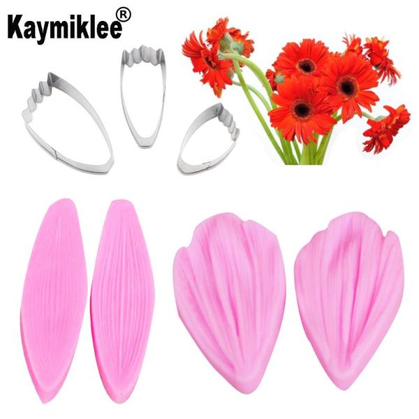cake tools daisy chrysanthemum petal veiner &cutter silicone mould fondant mold decorating ,gumpaste sugarcraft cs179