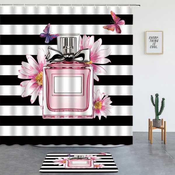 shower curtains fashion woman white pink perfume flowers butterfly lipstick cosmetic set with hooks home bathroom decoration
shower curtains fashion woman white pink perfume flowers butterfly lipstick cosmetic set with hooks home bathroom decoration