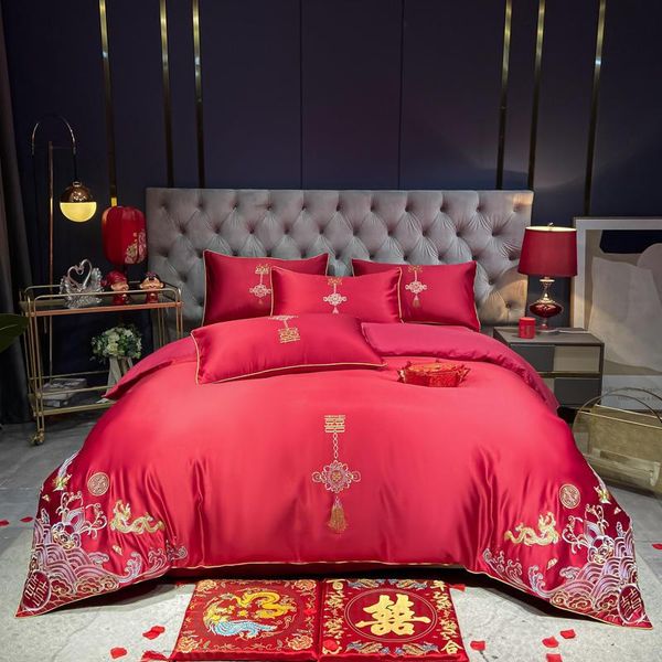 bedding sets luxury festive red set dragon and phoenix embroidery duvet cover cotton sheet 1.5/1.8/2.0m bed ruffle home textile
bedding sets luxury festive red set dragon and phoenix embroidery duvet cover cotton sheet 1.5/1.8/2.0m bed ruffle home textile