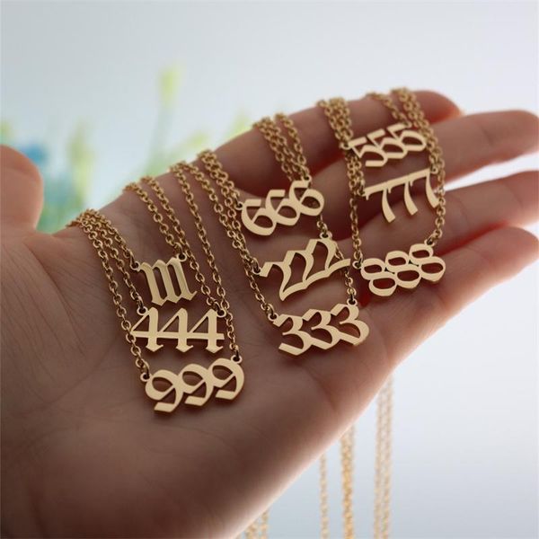 pendant necklaces 999 777 111 222 555 444 888 333 666 angel number necklace gold ketting devil women men jewelry stainless steel choker, Silver
pendant necklaces 999 777 111 222 555 444 888 333 666 angel number necklace gold ketting devil women men jewelry stainless steel choker, Silver