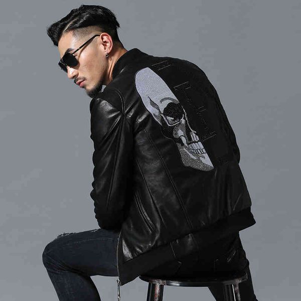 2021 skull rhinton pu men high street style stand-neck sudaderas hombre rib sve streetwear mens ets and coats, Black
2021 skull rhinton pu men high street style stand-neck sudaderas hombre rib sve streetwear mens ets and coats, Black