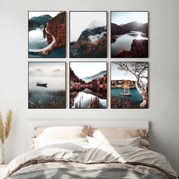 paintings scandinavian nature landscape wall art poster mountain lake boat print nordic painting decorative picture modern home decoration
paintings scandinavian nature landscape wall art poster mountain lake boat print nordic painting decorative picture modern home decoration
