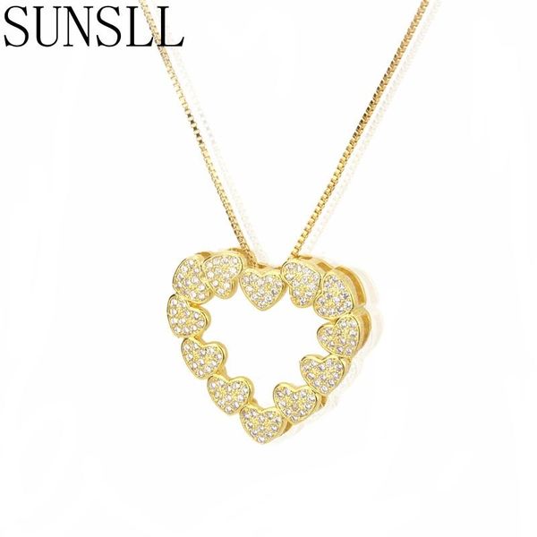 pendant necklaces sunsll designed gold/silver color copper unique hollow heart shape cubic zirconia necklace for women party jewelry
pendant necklaces sunsll designed gold/silver color copper unique hollow heart shape cubic zirconia necklace for women party jewelry