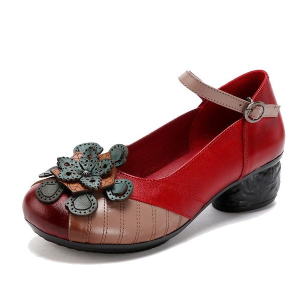 women ethnic retro style floral genuine leather pumps 2021 spring t-strap buckle heel dress sandals shoes casual outdoor, Black
women ethnic retro style floral genuine leather pumps 2021 spring t-strap buckle heel dress sandals shoes casual outdoor, Black