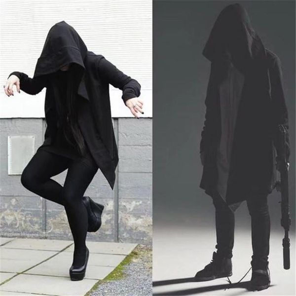men's hoodies & sweatshirts medium and long fashion brand plush dark black wizard hoodie hip hop coat cape man
men's hoodies & sweatshirts medium and long fashion brand plush dark black wizard hoodie hip hop coat cape man