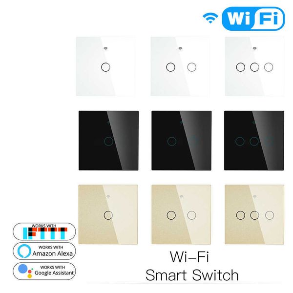 intelligent wall wifi + rf433 control european tempered glass touch switch 10a
intelligent wall wifi + rf433 control european tempered glass touch switch 10a