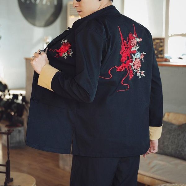 mrgoldenbowl autumn men's embroidery jacket chinese style man casual long sleeve coats japanese men outwear 5xl jackets, Black;brown
mrgoldenbowl autumn men's embroidery jacket chinese style man casual long sleeve coats japanese men outwear 5xl jackets, Black;brown