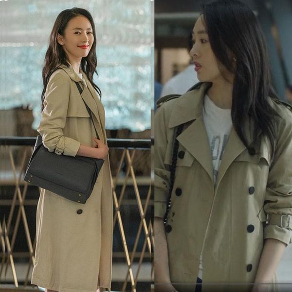 just 30 gu jia tongyao same khaki windbreaker for women 2021 women's trench coats, Tan;black
just 30 gu jia tongyao same khaki windbreaker for women 2021 women's trench coats, Tan;black