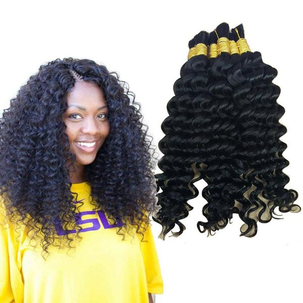 human hair bulks loose curly bulk for braiding brazilian extensions brown color #4 no wefts, Black
human hair bulks loose curly bulk for braiding brazilian extensions brown color #4 no wefts, Black