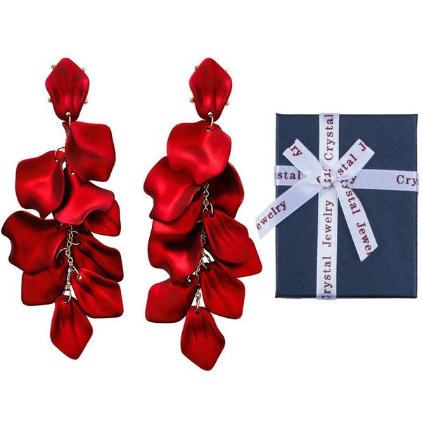 acrylic resin petal flower long earrings for women fashion statement with gift boxes wedding jewelry stud, Golden;silver
acrylic resin petal flower long earrings for women fashion statement with gift boxes wedding jewelry stud, Golden;silver