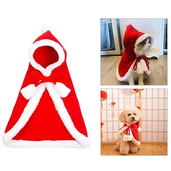 pet christmas costume poncho cape with hat, adjustable red santa claus cloak for cats and small dogs cat costumes
pet christmas costume poncho cape with hat, adjustable red santa claus cloak for cats and small dogs cat costumes