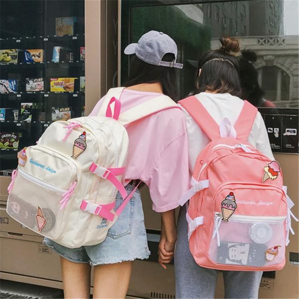 backpack cute ice cream schoolbags harajuku fashion casual street korean girls bags lapmochilas canvas travel trend
backpack cute ice cream schoolbags harajuku fashion casual street korean girls bags lapmochilas canvas travel trend