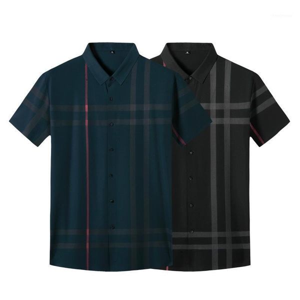 summer 2021 men's fattening plus size lapel stripe short sleeve shirt dress shirts, White;black
summer 2021 men's fattening plus size lapel stripe short sleeve shirt dress shirts, White;black