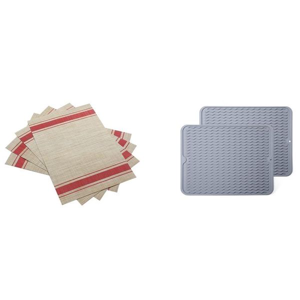 mats & pads 4x placemats heat-resistant 2x silicone dish drying mat for kitchen counter gray
mats & pads 4x placemats heat-resistant 2x silicone dish drying mat for kitchen counter gray