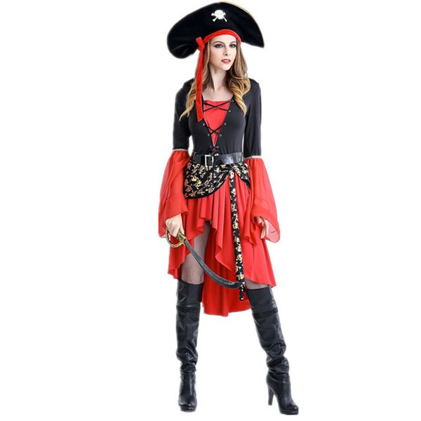 halloween medieval steampunk style european and american pirate cosplay costume novelty holiday style party, Black;red
halloween medieval steampunk style european and american pirate cosplay costume novelty holiday style party, Black;red