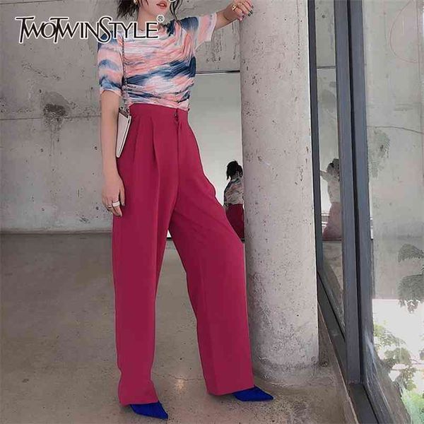 casual minimalist trouser for women high waist loose wide leg pants female spring fashionable clothing 210521, Black;white
casual minimalist trouser for women high waist loose wide leg pants female spring fashionable clothing 210521, Black;white