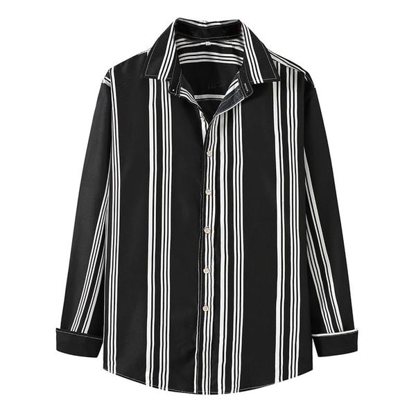 men's casual shirts male hawaiian chemise long-sleeve streetwear incerun blouse turn down collar button camisa masculina, White;black
men's casual shirts male hawaiian chemise long-sleeve streetwear incerun blouse turn down collar button camisa masculina, White;black