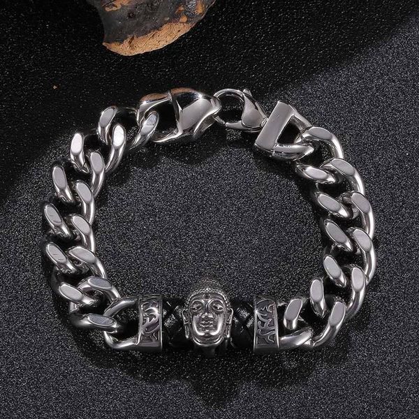charm bracelets buddha bracelet glamour chain titanium steel men's jewelry gift silver color punk men gs0139, Golden;silver
charm bracelets buddha bracelet glamour chain titanium steel men's jewelry gift silver color punk men gs0139, Golden;silver