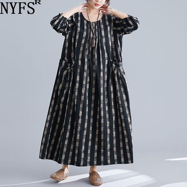 casual dresses nyfs 2021 autumn dress vintage literary comfortable women loose cotton linen long vestidos robe elbise, Black;gray
casual dresses nyfs 2021 autumn dress vintage literary comfortable women loose cotton linen long vestidos robe elbise, Black;gray
