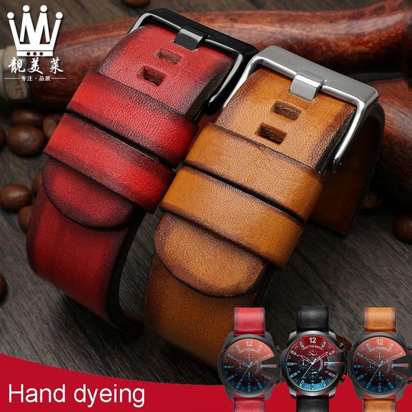 watch bands hand-dyed leather watchband for dz7395 7406 7257 4318 men's retro strap 22 24 26 28mm bracelet black brown red wristwatches
watch bands hand-dyed leather watchband for dz7395 7406 7257 4318 men's retro strap 22 24 26 28mm bracelet black brown red wristwatches