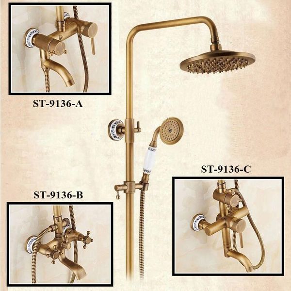 style antique brass finish bathroom rainfall with spray shower durable construction faucet set hj-2577 sets
style antique brass finish bathroom rainfall with spray shower durable construction faucet set hj-2577 sets