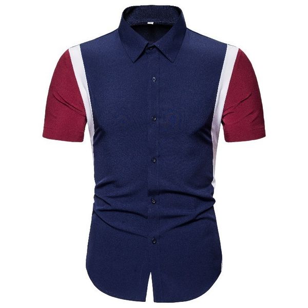 men's casual shirts 2021 summer style european and american slim fashion color matching short-sleeved shirt c312 utdo, White;black
men's casual shirts 2021 summer style european and american slim fashion color matching short-sleeved shirt c312 utdo, White;black
