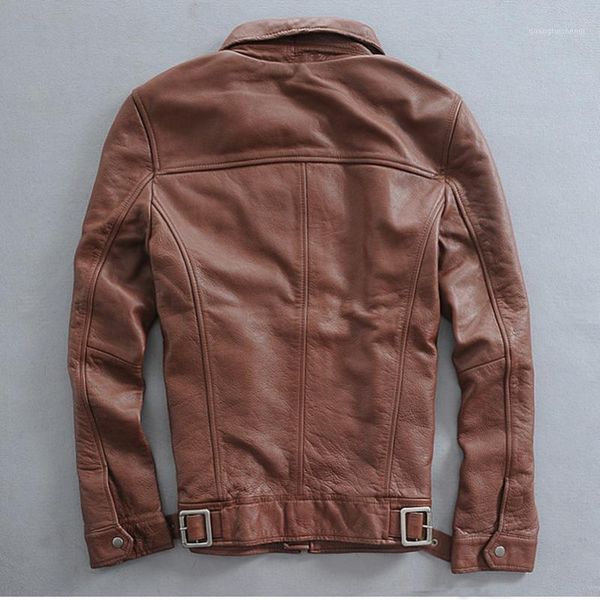 genuine leather men's jacket with three pocketsslim fitted turn down collar thick cowskin casual coat men brown black & faux
genuine leather men's jacket with three pocketsslim fitted turn down collar thick cowskin casual coat men brown black & faux