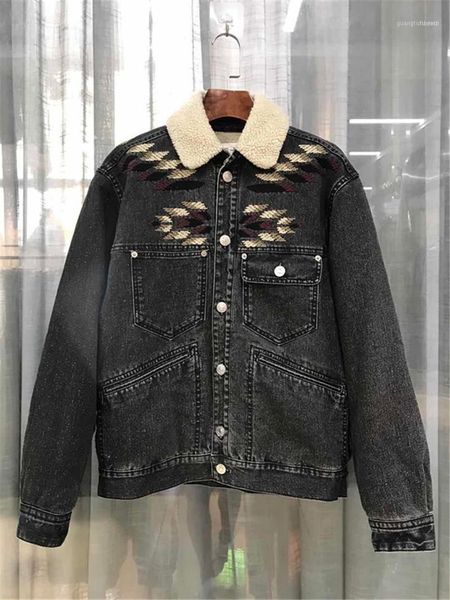 women's down & parkas woman fashion cotton wool coat drop shoulder slim long coats single breasted embroidery1, Black
women's down & parkas woman fashion cotton wool coat drop shoulder slim long coats single breasted embroidery1, Black