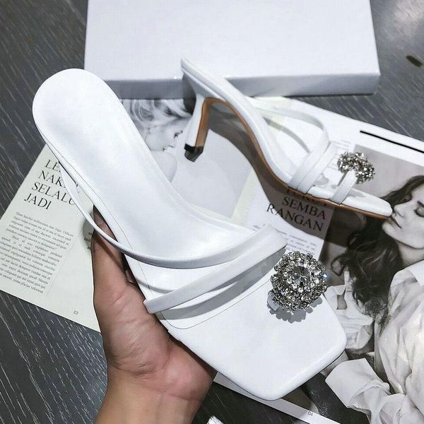 slippers crystal clip-on square toe high heels sandals women party flip flops shoes woman zapatos de mujer, Black
slippers crystal clip-on square toe high heels sandals women party flip flops shoes woman zapatos de mujer, Black