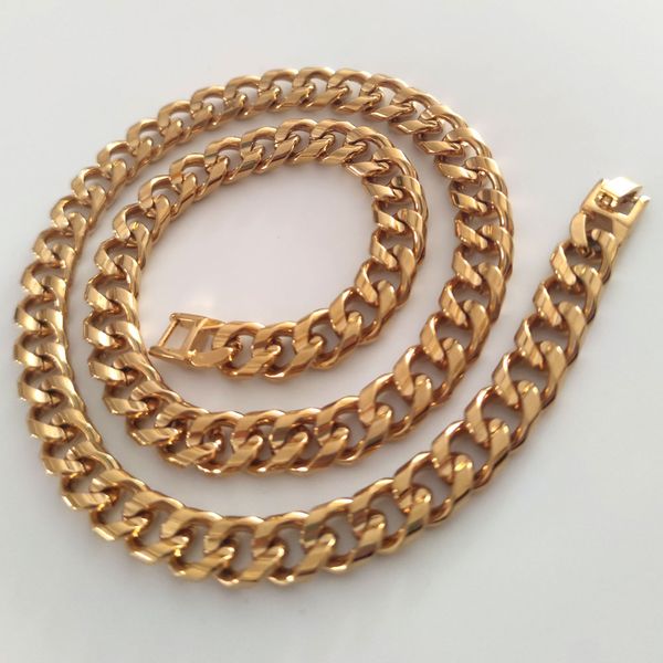new double curved cuban chain necklace real 14k fine solid gold gf men 24" custom 10mm width thickness heavy, Silver
new double curved cuban chain necklace real 14k fine solid gold gf men 24" custom 10mm width thickness heavy, Silver