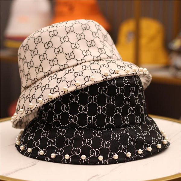 wide brim hats fashion women's caps spring and summer gd letter fisherman cap small incense wind basin hat korean pearl sunshade travel, Blue;gray
wide brim hats fashion women's caps spring and summer gd letter fisherman cap small incense wind basin hat korean pearl sunshade travel, Blue;gray