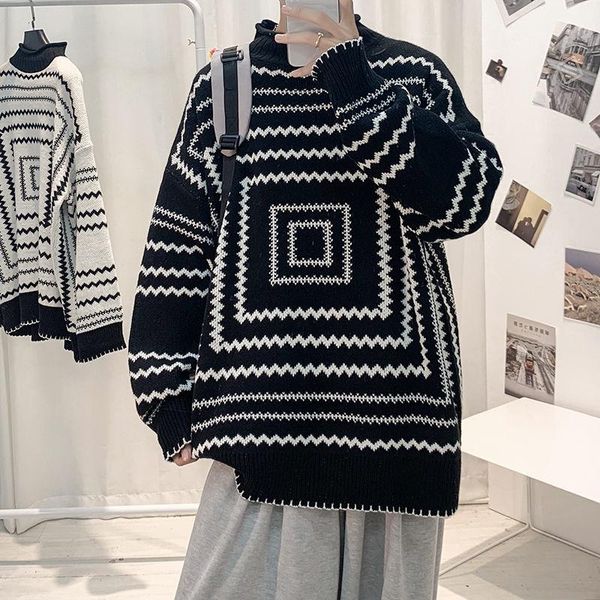 men's sweaters pr circle round neck sweater men 2021 autumn winter jersey jumper robe hombre pull homme hiver pullover streetwear, White;black
men's sweaters pr circle round neck sweater men 2021 autumn winter jersey jumper robe hombre pull homme hiver pullover streetwear, White;black