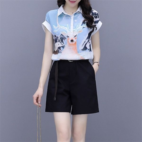 women summer two pieces set casual short sleeve animal print lapel shirt + high waist pants skirt suit outfits 210519, White
women summer two pieces set casual short sleeve animal print lapel shirt + high waist pants skirt suit outfits 210519, White