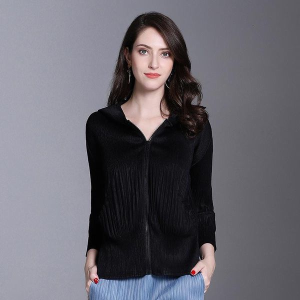 women's hoodies & sweatshirts mevgo woman hooded fashion pleated sweatshirt autumn casual loose pochets zipper fold female trend hd2746, Black
women's hoodies & sweatshirts mevgo woman hooded fashion pleated sweatshirt autumn casual loose pochets zipper fold female trend hd2746, Black
