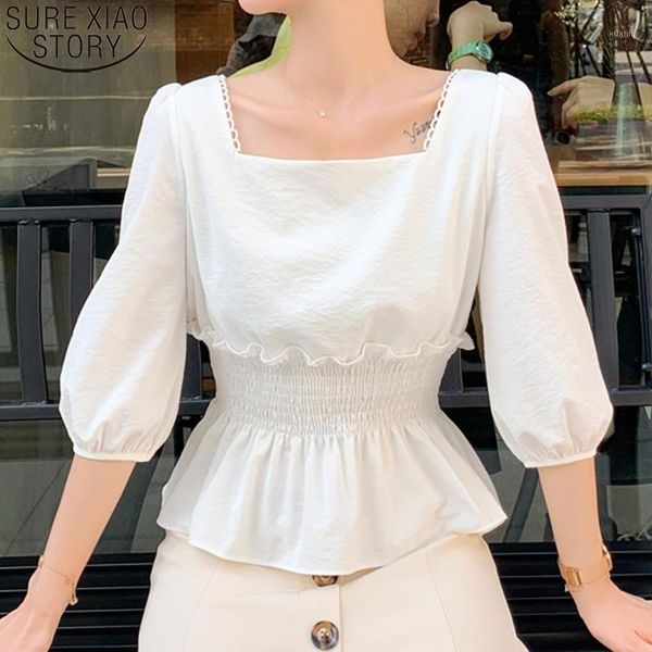 women's blouses & shirts 2021 square collar sweet summer blouse lace shirt women fashion chiffon white ladies half lantern sleeve blus
women's blouses & shirts 2021 square collar sweet summer blouse lace shirt women fashion chiffon white ladies half lantern sleeve blus