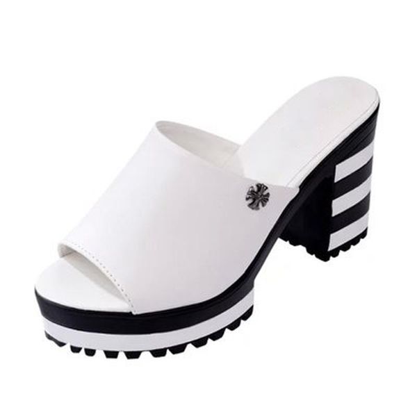 summer shoes fashion women high heel slippers leather soft platform sandals ladies wedges woman flip flops xb11, Black
summer shoes fashion women high heel slippers leather soft platform sandals ladies wedges woman flip flops xb11, Black