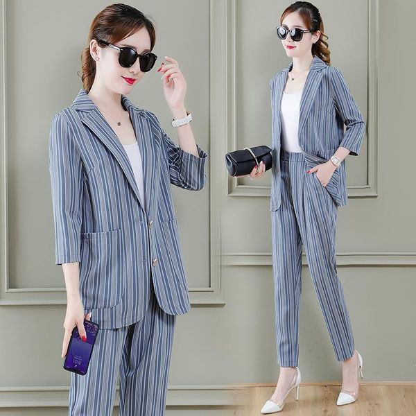 women's tracksuits suit women summer autumn two-piece clothing set loose flavour retro vintage blazer coat pants leisure outfit top, Gray
women's tracksuits suit women summer autumn two-piece clothing set loose flavour retro vintage blazer coat pants leisure outfit top, Gray