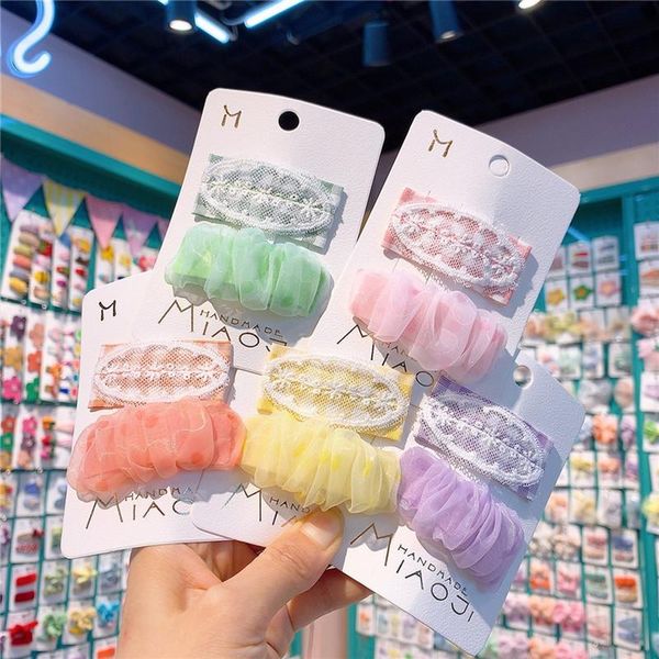 hair accessories 2 pcs korean sweet girl princess yarn folds hairpins fashion children's cute beautiful lace flower bb clip, Slivery;white
hair accessories 2 pcs korean sweet girl princess yarn folds hairpins fashion children's cute beautiful lace flower bb clip, Slivery;white