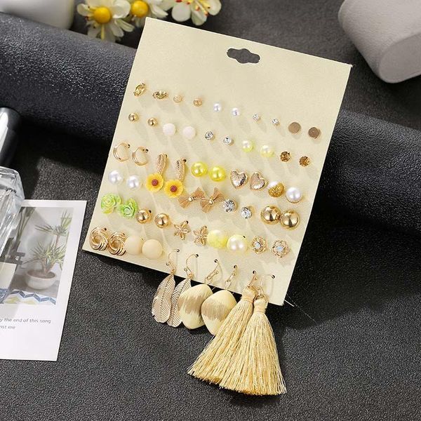 stud european and american creative tassel boho sunflower flower combination suit woman earring jewelry wholesale, Golden;silver
stud european and american creative tassel boho sunflower flower combination suit woman earring jewelry wholesale, Golden;silver