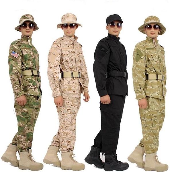 hunting clothing suits mens military tactical training camouflage uniform outdoor army combat shirts + pants qaulity gym, White;black
hunting clothing suits mens military tactical training camouflage uniform outdoor army combat shirts + pants qaulity gym, White;black