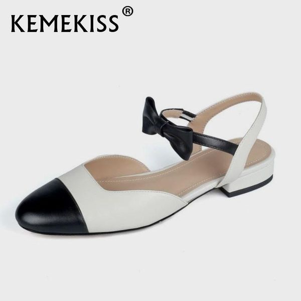 sandals kemekiss real leather women round toe square heel mixed color bowtie 2021 summer shoes preppy chic footwear size 34-39, Black
sandals kemekiss real leather women round toe square heel mixed color bowtie 2021 summer shoes preppy chic footwear size 34-39, Black