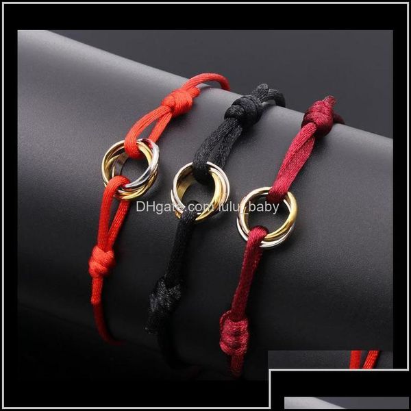 jewelry charm 316l stainless steel trinity ring string bracelet three rings hand strap couple bracelets for men women fashion drop delivery, Golden;silver
jewelry charm 316l stainless steel trinity ring string bracelet three rings hand strap couple bracelets for men women fashion drop delivery, Golden;silver