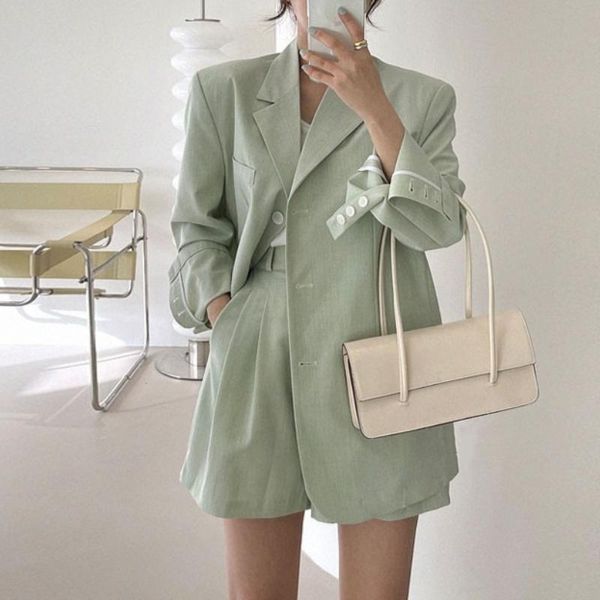 women's tracksuits korean shorts sets two piece set women loose long sleeve thin blazer and high waist short pants ensemble femme 2 pie, Gray
women's tracksuits korean shorts sets two piece set women loose long sleeve thin blazer and high waist short pants ensemble femme 2 pie, Gray
