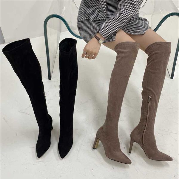 boots 2021 winter women shoes over the knee high high-heel pointed toe elastic fabric plus size 35-43, Black
boots 2021 winter women shoes over the knee high high-heel pointed toe elastic fabric plus size 35-43, Black