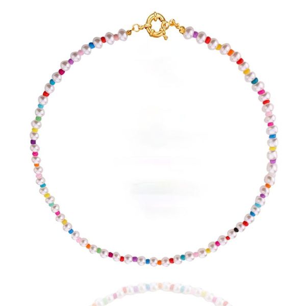 chokers imitation pearls colorful rice beads beaded necklace for women clavicle chain short necklaces gold color 2021 fashion jewelry, Golden;silver
chokers imitation pearls colorful rice beads beaded necklace for women clavicle chain short necklaces gold color 2021 fashion jewelry, Golden;silver