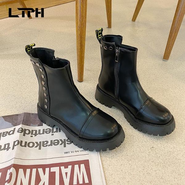 boots lpth2021autumn and winter thick-heeled short female rivets british wild thick-soled college style fashion, Black
boots lpth2021autumn and winter thick-heeled short female rivets british wild thick-soled college style fashion, Black