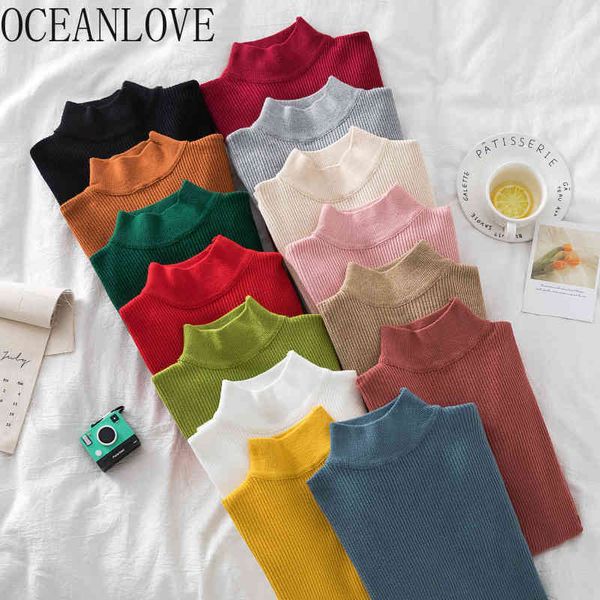 half turtleneck sweaters solid slim autumn pullovers all match fashion korean winter clothes mujer sueter 17808 210415, White;black
half turtleneck sweaters solid slim autumn pullovers all match fashion korean winter clothes mujer sueter 17808 210415, White;black