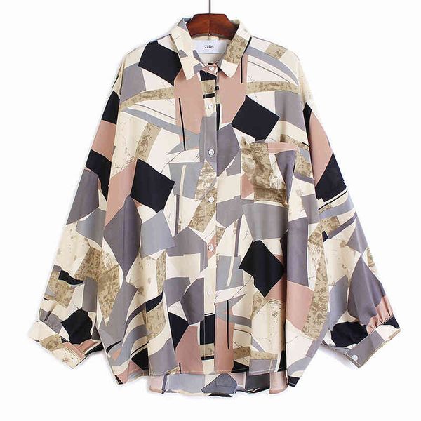 geometric contrast color retro batwing sleeve shirt korean-style spring loose casual plus-sized women shirts 210421, White
geometric contrast color retro batwing sleeve shirt korean-style spring loose casual plus-sized women shirts 210421, White