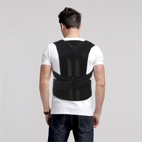adjustable back posture corrector brace shoulder support belt correction for men women black s-xxl, Black;blue
adjustable back posture corrector brace shoulder support belt correction for men women black s-xxl, Black;blue
